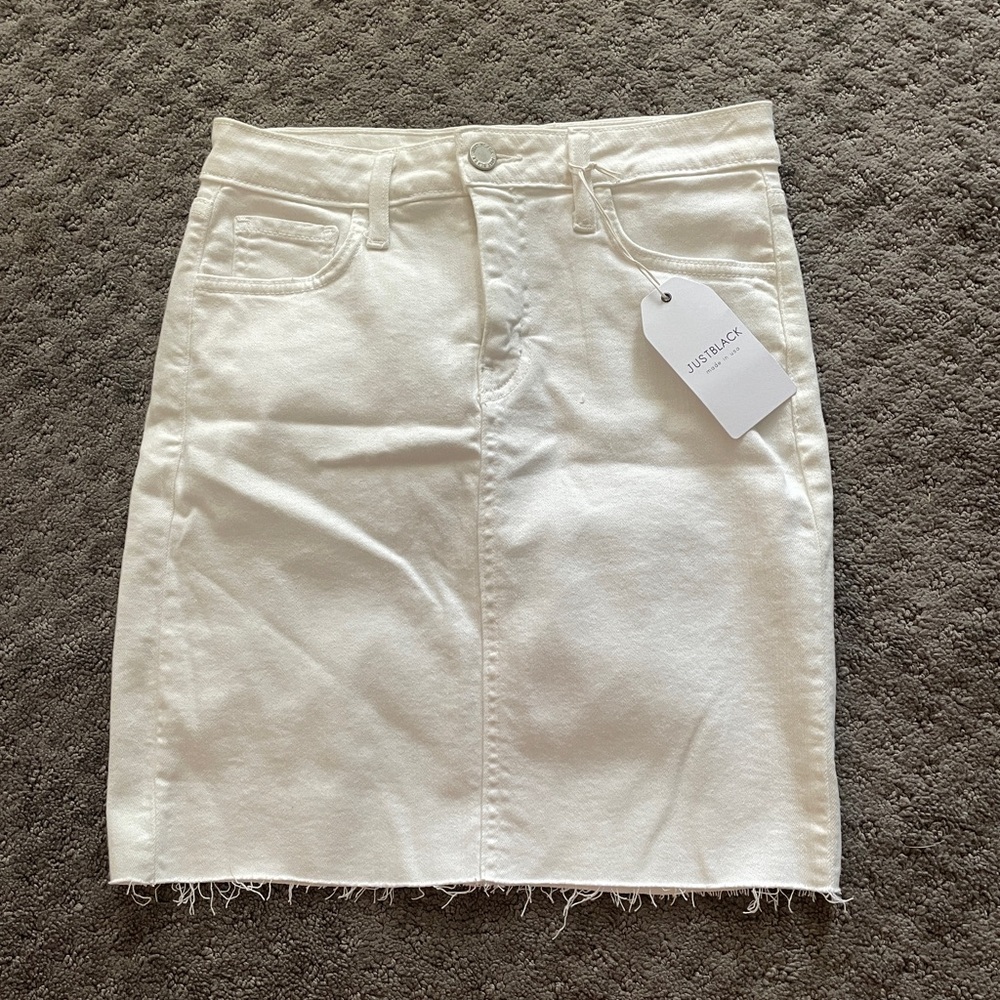 Just Black White Jean Skirt!